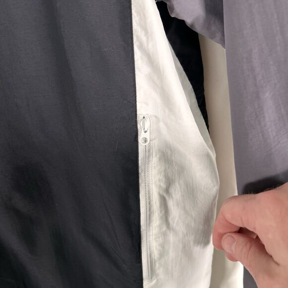 FootJoy Windbreaker Women's Large Black Grey Zip Pockets 1/2 Zip Long Sleeve - Picture 5 of 9